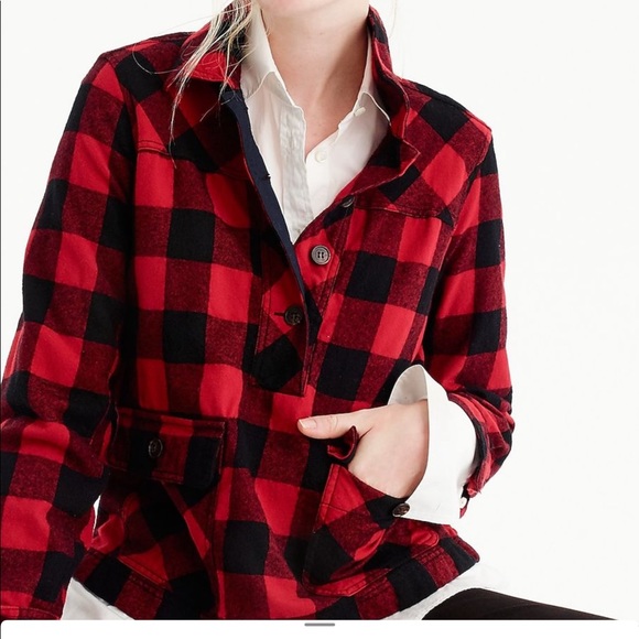 J Crew Buffalo Check Shirt Jacket - Picture 1 of 10